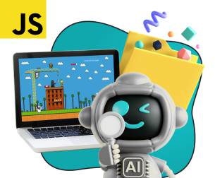 Язык программирования JavaScript + AI. Проектное обучение + геймификация + AI-помощники - КИБЕРшкола программирования для детей, компьютерные курсы для школьников, начинающих и подростков - KIBERone г. Фили-Давыдково